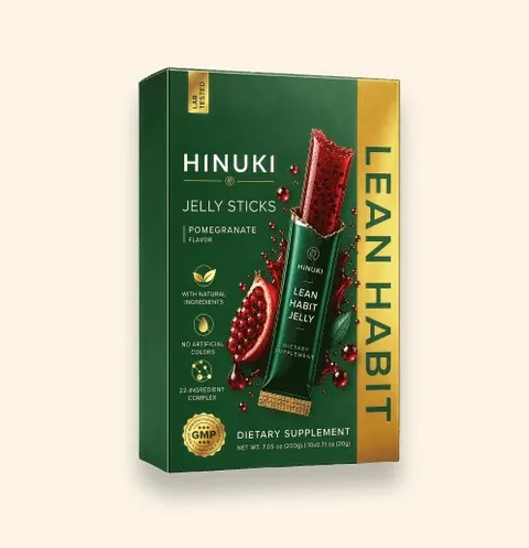 Hinuki Lean Habit Jelly box of pomegranate jelly sticks
